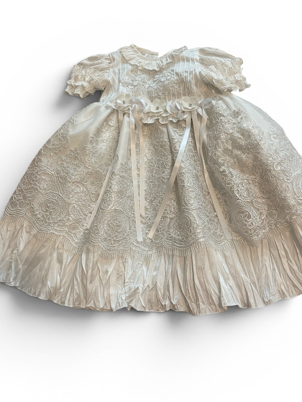 Unlisted White Lace Floral Formal Baby Dress